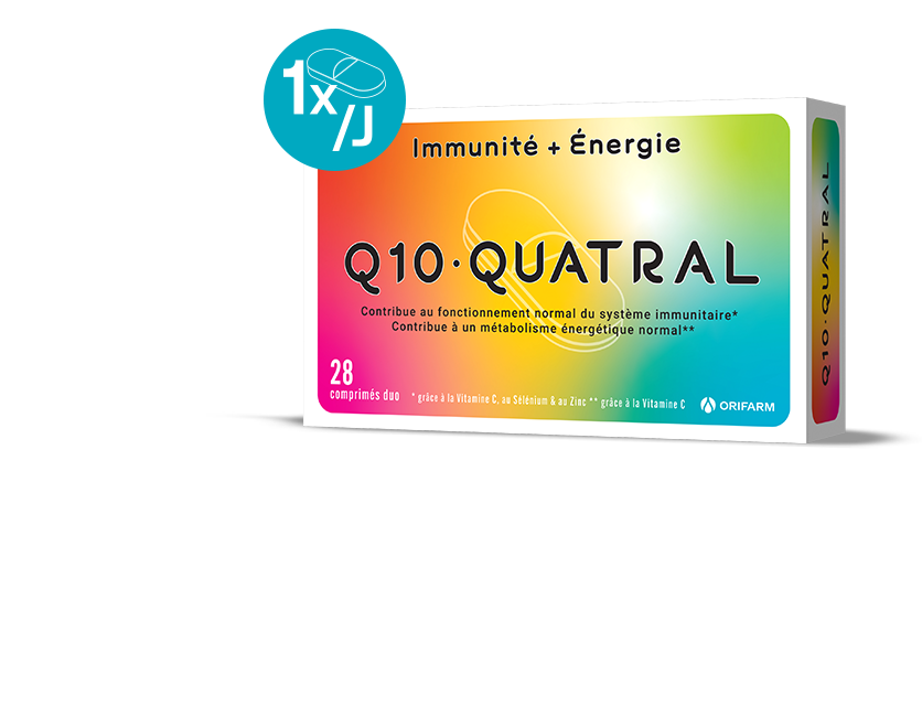 Q10 Quatral soutient votre immunité¹ et énergie au quotidien²